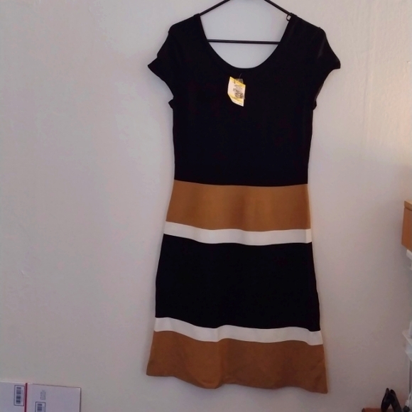 Anne Klein Colorblock Stretch Knit Midi Dress NWT Size M MSRP $118 - Picture 6 of 15